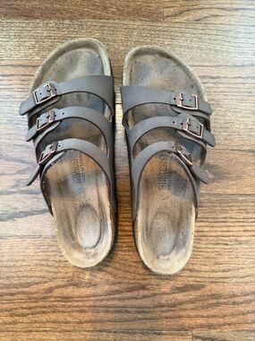 Birkenstock Womens Triple-Buckle Slide Sandals